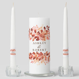 Wedding Unity Candle Set-Autumn Botanicals