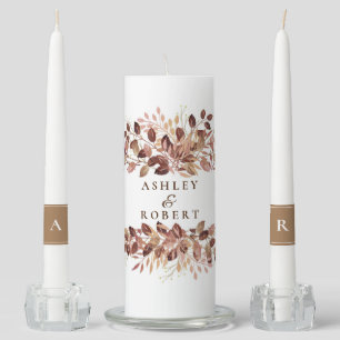 Wedding Unity Candle Set-Autumn Botanicals