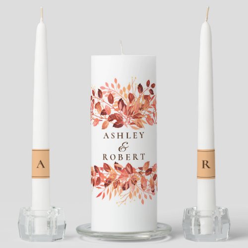 Wedding Unity Candle Set_Autumn Botanicals