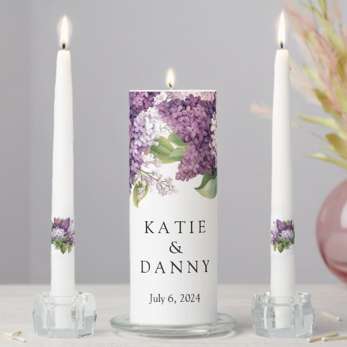 Wedding Unity Candle Set_Lilacs