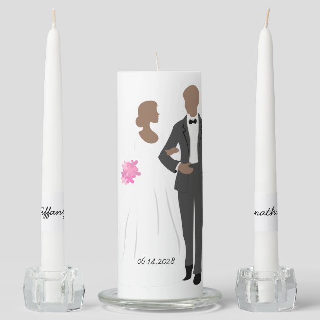 Wedding Unity Candles | Bride and Groom (Front)