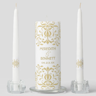 Wedding Unity Candles | Gold Vintage Glamour