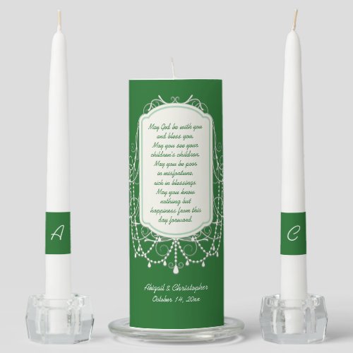 Wedding Unity Candles  Irish Wedding Blessing