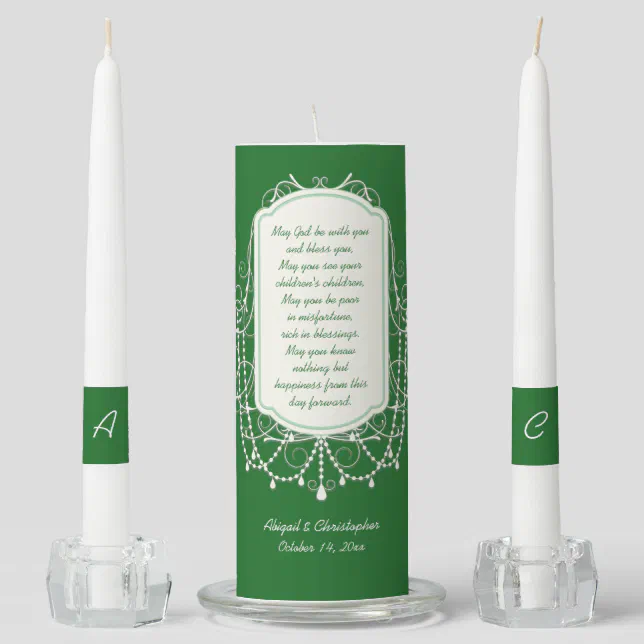 Wedding Unity Candles Irish Wedding Blessing Zazzle