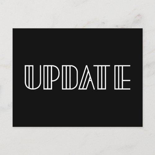 Wedding update announcement postcard