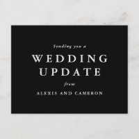Wedding update change the date black and white