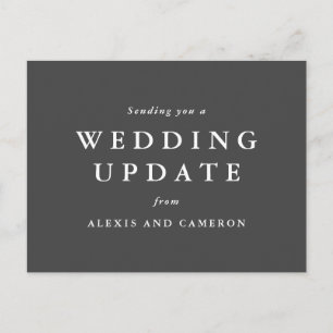 Wedding update change the date postcard