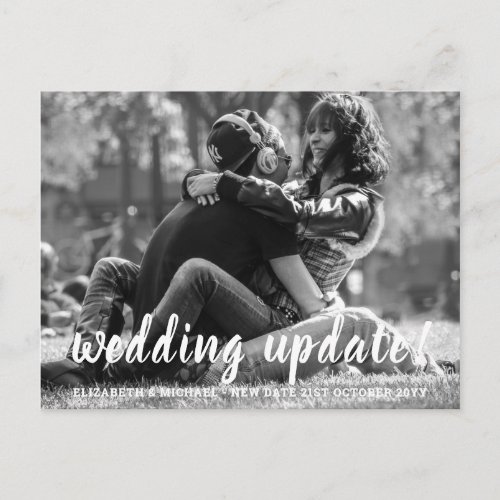 WEDDING UPDATE Changes Letter BUDGET Photo Wedding Postcard