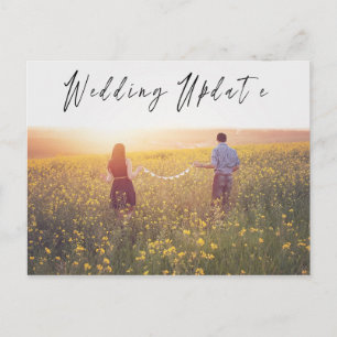 Wedding Update Photo Wedding Date Announcement Postcard