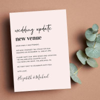 Wedding Update Pink New Venue