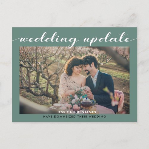 Wedding Update  Smaller Wedding Announcement Postcard