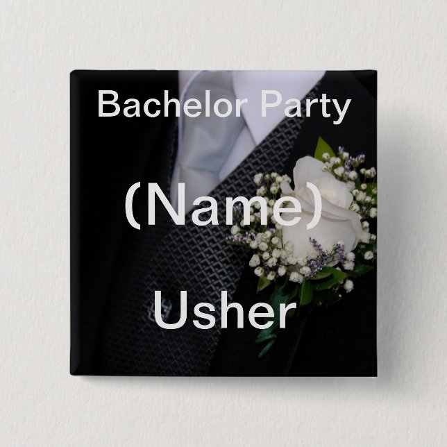 Wedding Usher Button (Front)