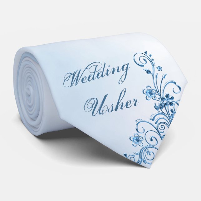 Wedding Usher Gifts - Church Usher Custom Neck Tie (Rolled)