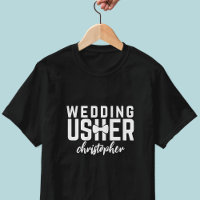 Wedding Usher Personalized Bridal Party T-Shirt
