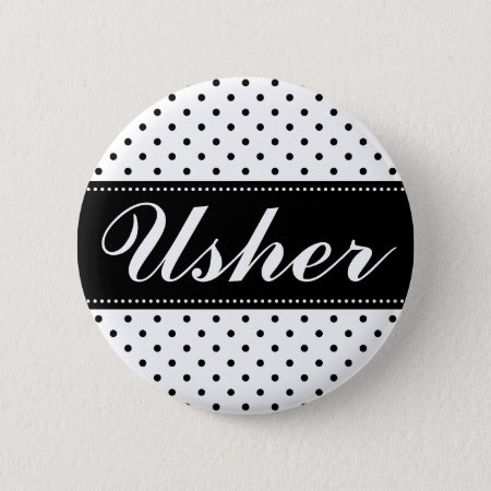 Wedding Usher Pinback Buttons