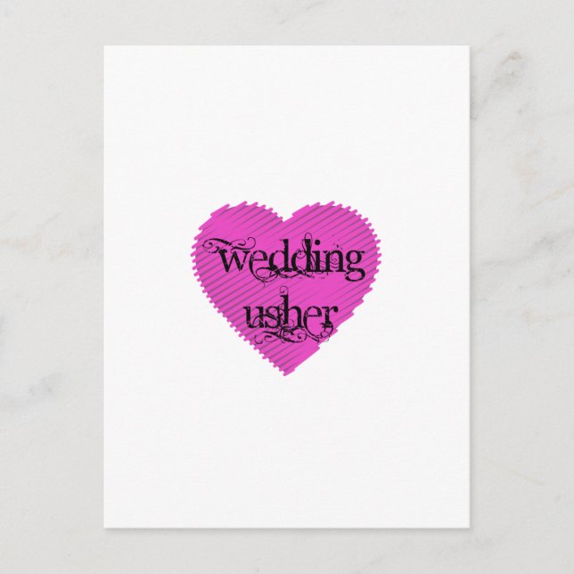 Wedding Usher Postcard (Front)