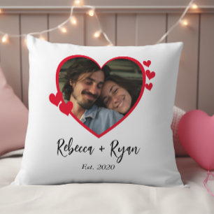 Wedding & Valentines Couple's Photo Throw Pillow
