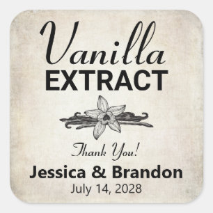 Wedding Vanilla Bean Sugar Favor label