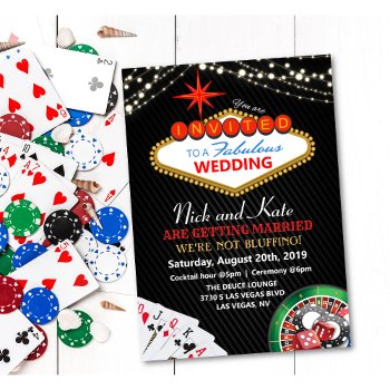 Wedding Vegas Casino Invitation by PaperandPomp at Zazzle