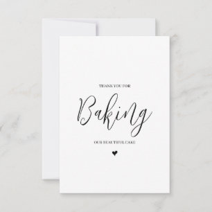 Wedding Vendor Thank You Card- Baker