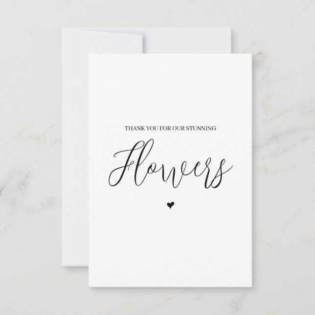 Wedding Vendor Thank You Card- Florist (Front)