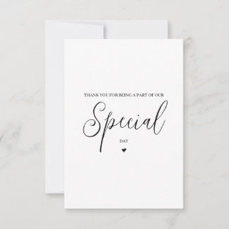 Wedding Vendor Thank You Card- General Card