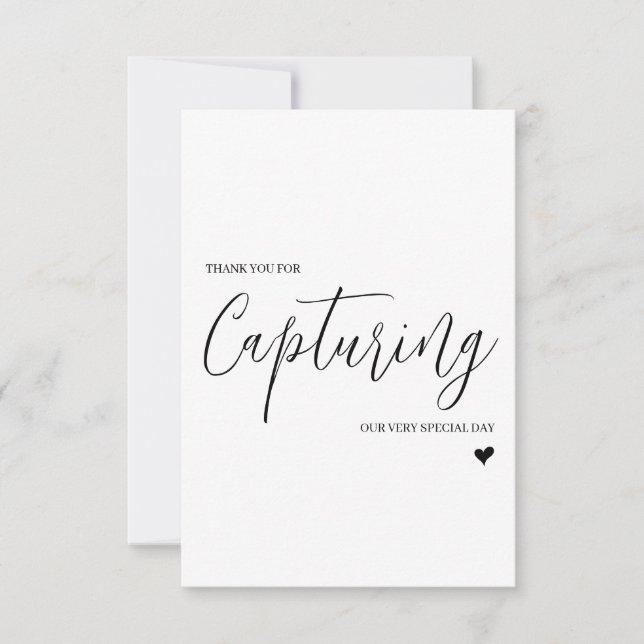 Wedding Vendor Thank You Card- Photographer / Vid (Front)