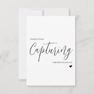 Wedding Vendor Thank You Card- Photographer / Vid Card