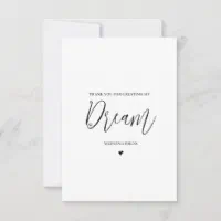 Buy TANYA Wedding Vendor Thank You Cards Printed on Premium Card