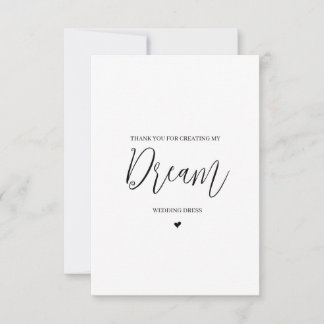 Wedding Vendor Thank You Card- Seamstress Card