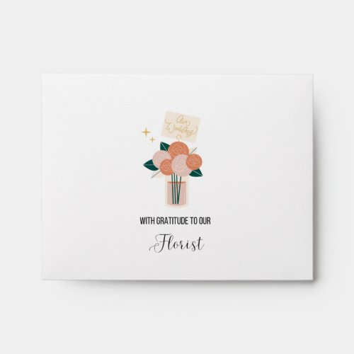 Wedding Vendor Tipping Envelopes  Florist