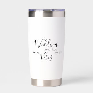 WEDDING VIBES COUPLE NAME 20XX LOVELY MATCH WEDDIN INSULATED TUMBLER