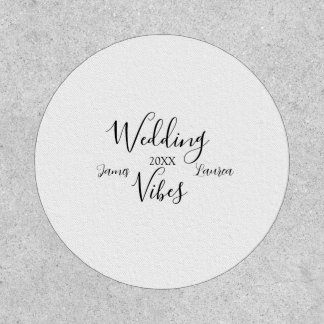 WEDDING VIBES COUPLE NAME 20XX LOVELY MATCH WEDDIN PATCH