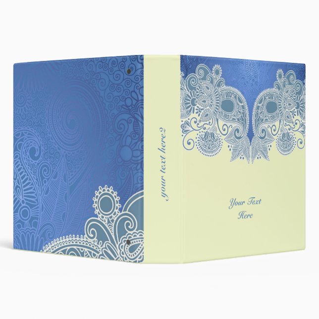 Wedding Victorian Blue Floral Binder (Background)