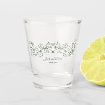 Wedding Vine Heart Shot glass