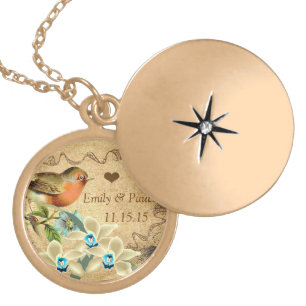 Wedding Vintage Bird  Anniversary Necklace