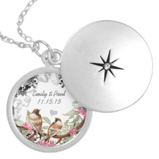 Wedding Vintage Birds & Bloom Anniversary Necklace