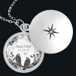 Wedding Vintage Birds& Blooms Anniversary Necklace<br><div class="desc">Keepsake Necklaces Choose either Silver Plated or Sterling Silver</div>