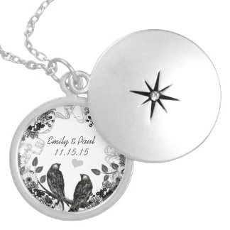 Wedding Vintage Birds& Blooms Anniversary Necklace