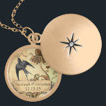Wedding Vintage Bluebird Anniversary Necklace<br><div class="desc">Keepsake Necklaces Choose either Silver Plated Gold Finish or Sterling Silver Unique Personalized Custom !st Christmas Gift Wedding Keepsake Wedding Party Necklaces - to change background color - click customize - click edit - choose last tool in drop down menu and choose from one of the colors shown or enter...</div>