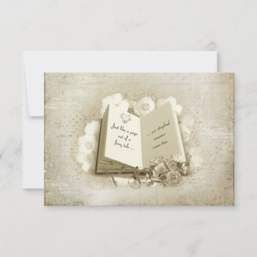 wedding vintage book RSVP