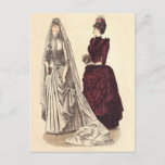 Wedding Vintage bridal party brides and bridesmaid Postcard