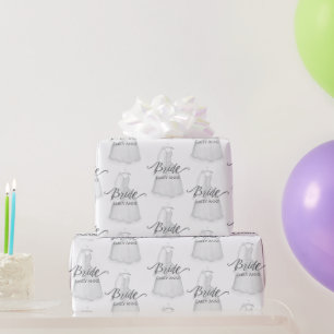 Wedding Vintage Dress Bride Personalized Gift Wrapping Paper