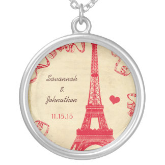 Wedding Vintage Eiffel Tower Anniversary Necklace