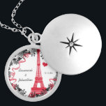 Wedding Vintage Eiffel Tower Anniversary Necklace<br><div class="desc">Wedding Keepsake Wedding Party Necklaces - to change background color - click customize - click edit - choose last tool in drop down menu and choose from one of the colors shown or enter your rgb hex code for your custom wedding color- to change font color select the text you...</div>