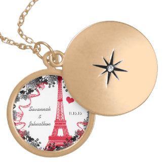 Wedding Vintage Eiffel Tower Anniversary Necklace