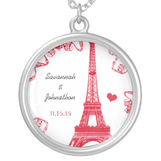 Wedding Vintage Eiffel Tower Anniversary Necklace