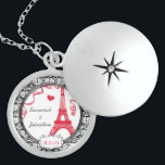 Wedding Vintage Eiffel Tower Anniversary Necklace<br><div class="desc">Wedding Keepsake Wedding Party Necklaces - to change background color - click customize - click edit - choose last tool in drop down menu and choose from one of the colors shown or enter your rgb hex code for your custom wedding color- to change font color select the text you...</div>