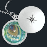 Wedding Vintage Peacock Anniversary Necklace<br><div class="desc">Wedding Keepsake Wedding Party Necklaces - to change background color - click customize - click edit - choose last tool in drop down menu and choose from one of the colors shown or enter your rgb hex code for your custom wedding color- to change font color select the text you...</div>