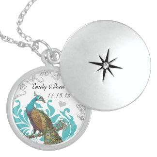 Wedding Vintage Peacock Anniversary Necklace